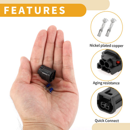 2 Pin Fog Light DRL Lamp Connector Plug for Honda (Year Range Not Specified)