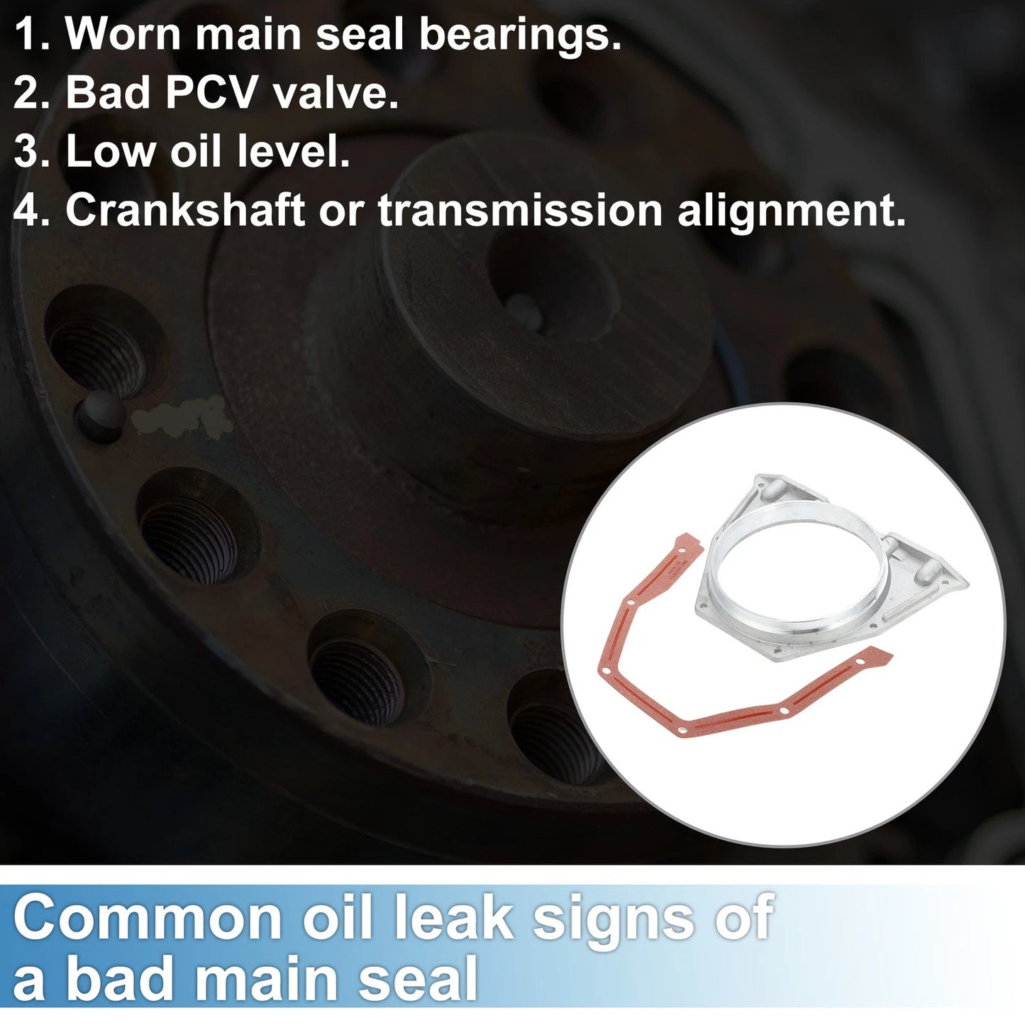Crankshaft Oil Seal Housing w/ Gasket Kit for Dodge 5.9L (1989–2002) No. 3938159