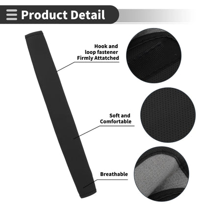 Black Seat Belt Cover Pad for Universal Fit (19.69 Inch)