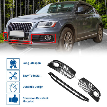 Set of 1 Front Lower Bumper Grille for Audi Q5 (2017) No.8R0807681S Black
