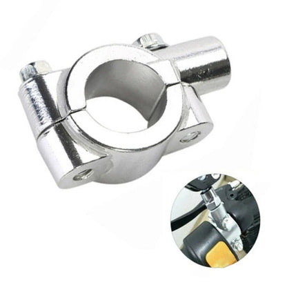 10mm Silver Handlebar Mirror Mount Clamp for Yamaha Honda Suzuki Kawasaki