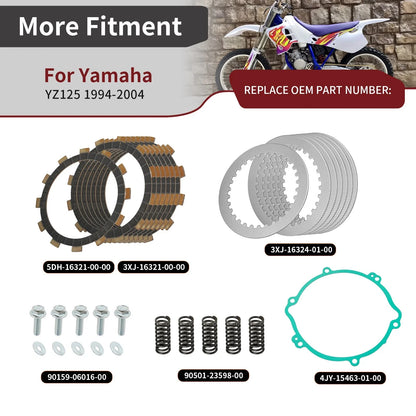 Clutch Friction Plate & Springs Gasket Kit for Yamaha YZ125 (1994–2004)