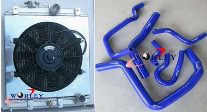 Radiator Shroud Fan + Red Hose for Honda Civic CRX (1992–2000)