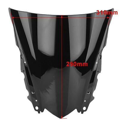Clear Double Bubble Windscreen for Yamaha YZF-R25 (2014–2018) YZF-R3 (2015)
