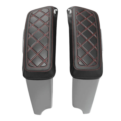 Red Stitching Saddlebag Lid Covers for Harley Electra Street Glide (2014-2023)