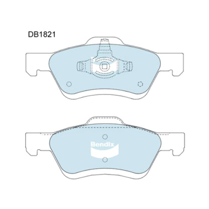 Set of 4 Bendix Front Disc Brake Pads for Ford Escape (2006–2012)