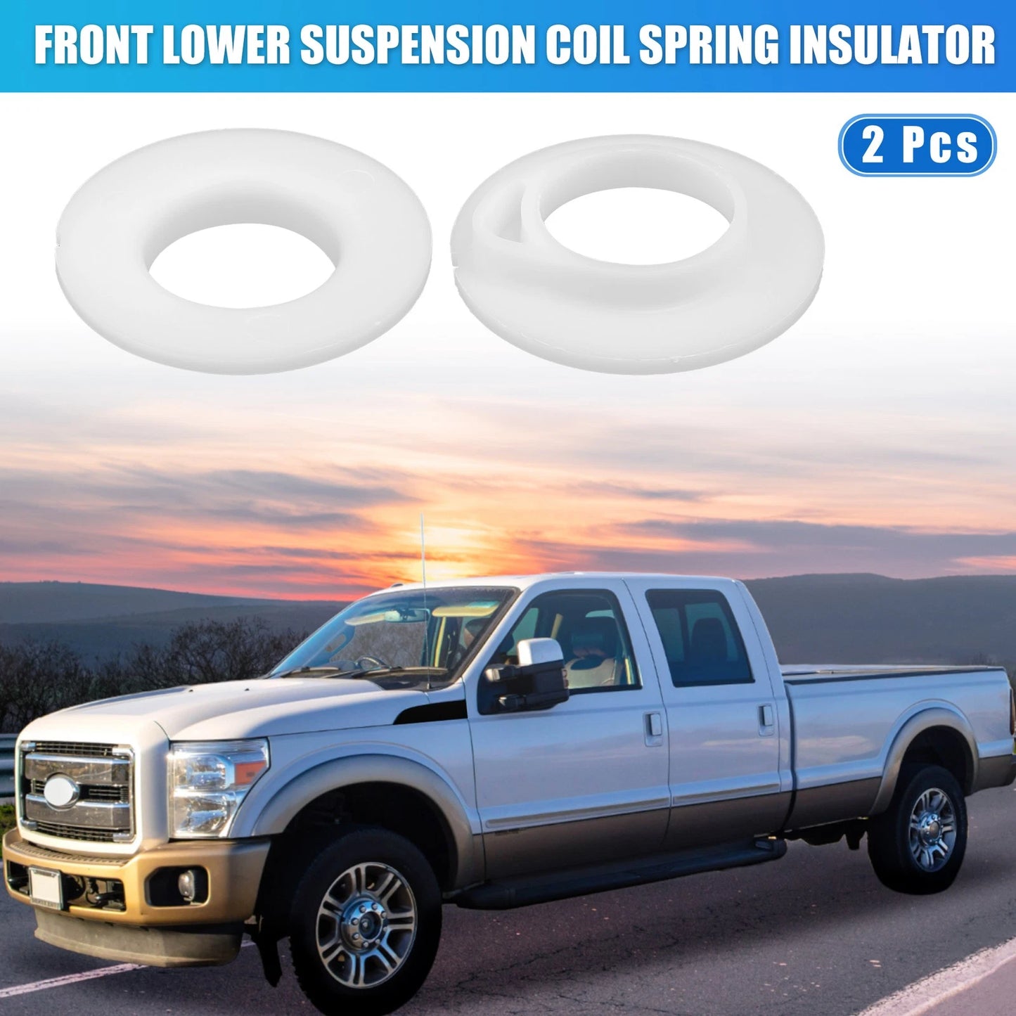 2X Front Lower Suspension Coil Spring Insulator E8TZ5414B for Ford F150 F250 (1997–2003)