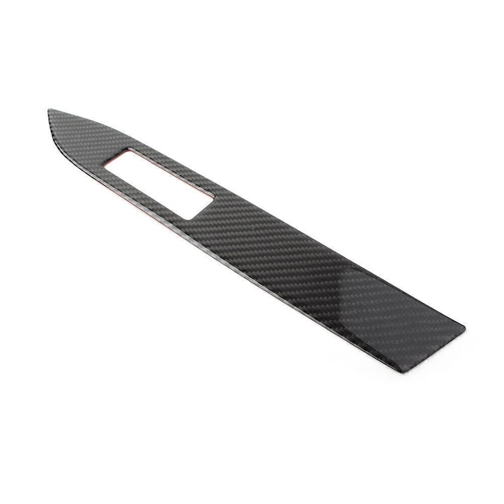 Black Carbon Fiber Dashboard Panel Cover Trim for Ford Mustang (2015–2019)