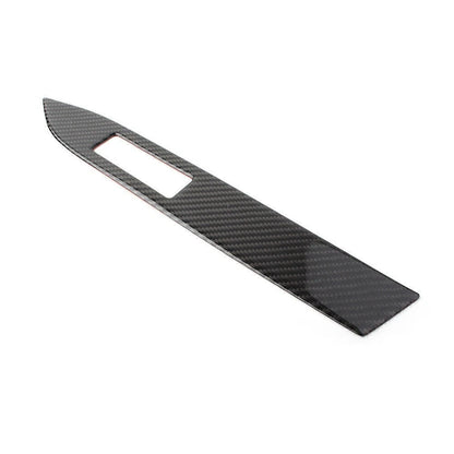 Black Carbon Fiber Dashboard Panel Cover Trim for Ford Mustang (2015–2019)