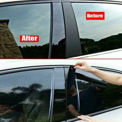 6X Door Window Trim Cover Pillar Post Black for GMC Yukon XL Suburban (2015–2020)