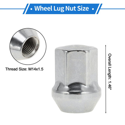 5 Pcs M14x1.5 Wheel Lug Nuts for Land Rover Discovery Sport (2015–2021) No.T4A2670