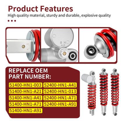 Set of 2 Front Rear Shock Absorbers for Honda Sportrax 400 (1999–2014)