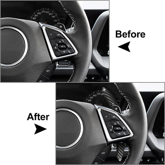 Red Carbon Fiber Steering Wheel Shift Paddle for Chevrolet Camaro (2016-2022)