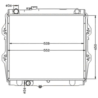 Alloy Core Radiator for Toyota Hilux (1997-2000)