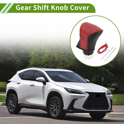 Car Gear Shift Knob Cover for Lexus ES300h 2018-2023 Red Carbon Fiber