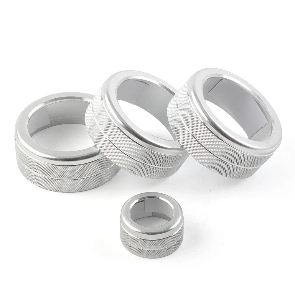 4 x AC Climate Control Knob Ring Covers for Honda Civic (2022 - Present) Silver