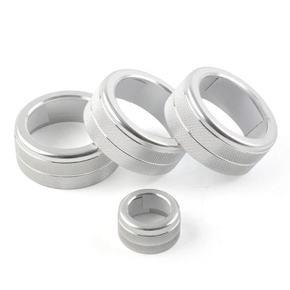 4 x AC Climate Control Knob Ring Covers for Honda Civic (2022 - Present) Silver