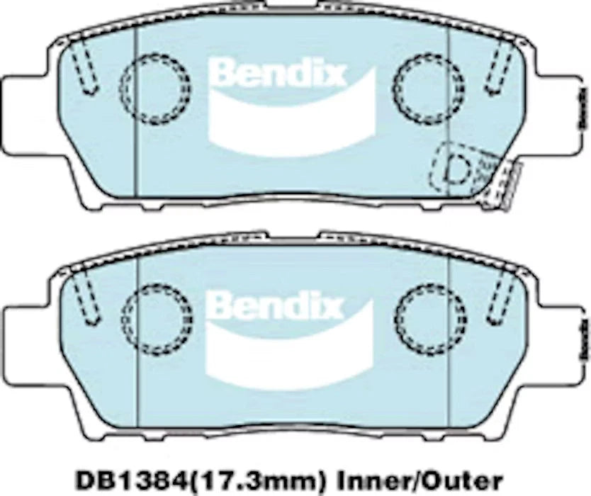 Rear Bendix GCT Brake Pads for Toyota Avalon (1995–1999)