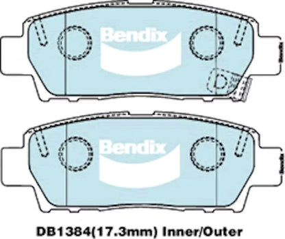Rear Bendix GCT Brake Pads for Toyota Avalon (1995–1999)