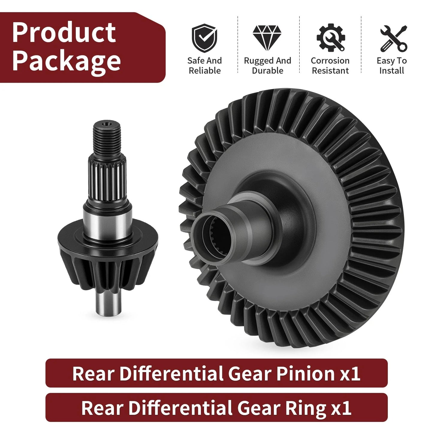 Rear Differential Gear Ring & Pinion for Honda Foreman Rubicon (2015–2019)