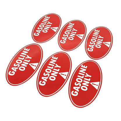 Set of 6 Fuel Only Window Decals for Car Truck