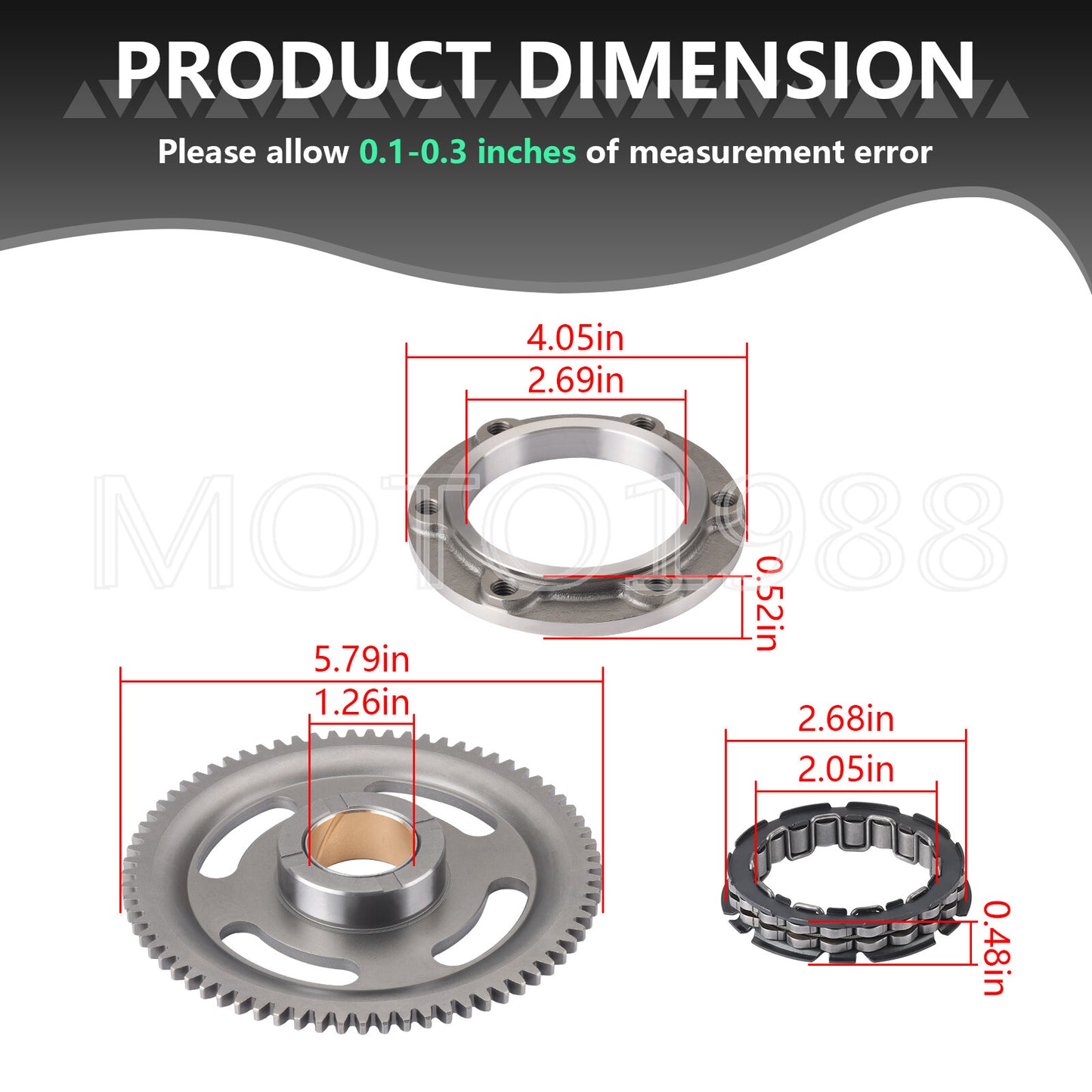 Starter Clutch Idler Gear Gasket for Kawasaki Prairie 700 (2004–2006)