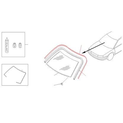 Windshield Upper Center Molding for Nissan AD Resort Sentra Y10 (1990–1995)