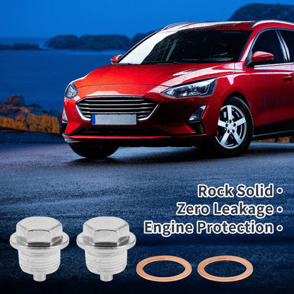 Set of 2 M20x1.5 Copper Oil Drain Plug with Gasket for Cars