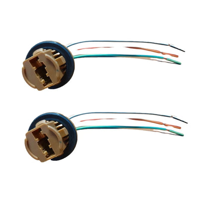 Set of 2 T20 7443 Dual Filament Wedge Bulbs for Car Stop Light
