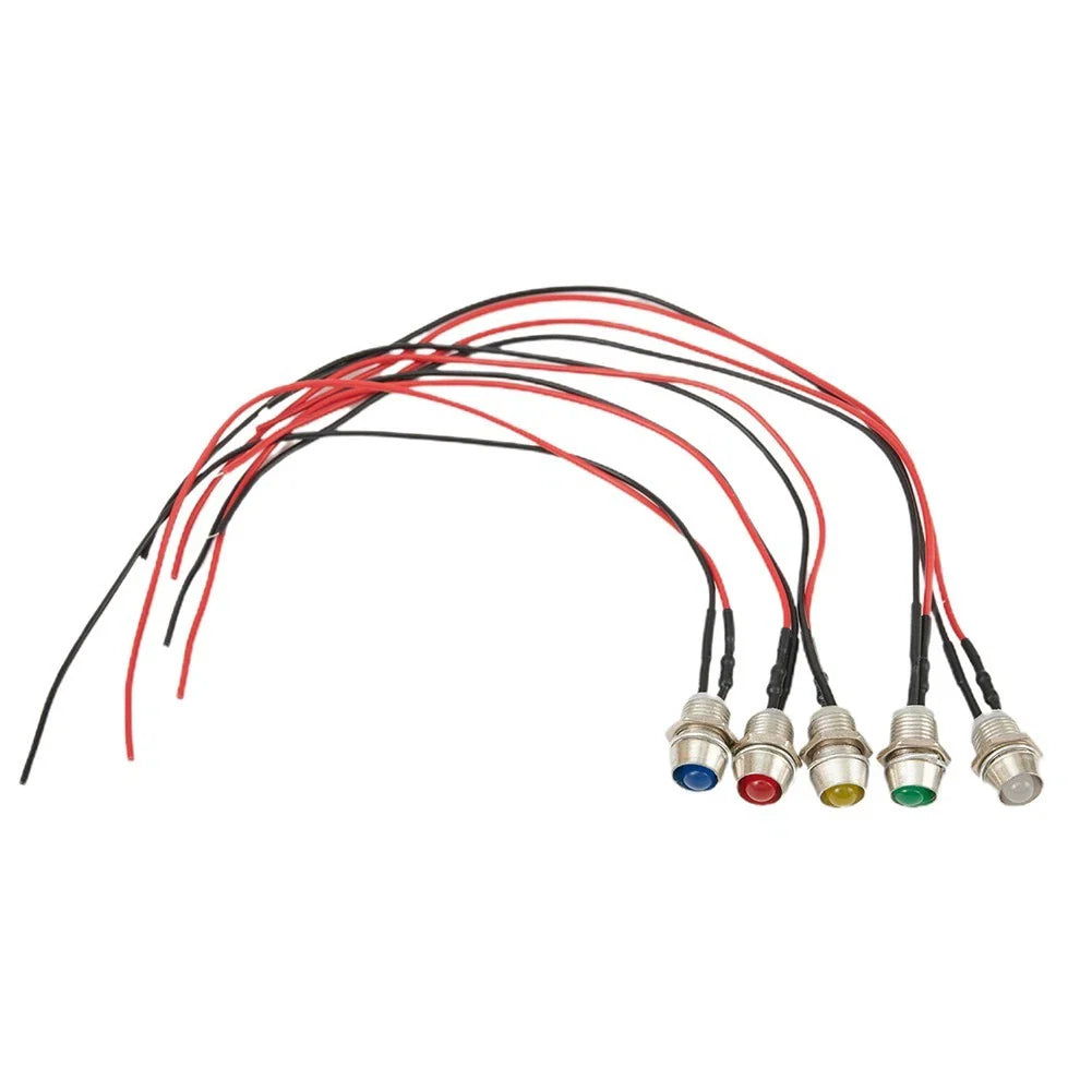 5x 12V LED Indicator Light Dash Panel Lamp for Car Boat