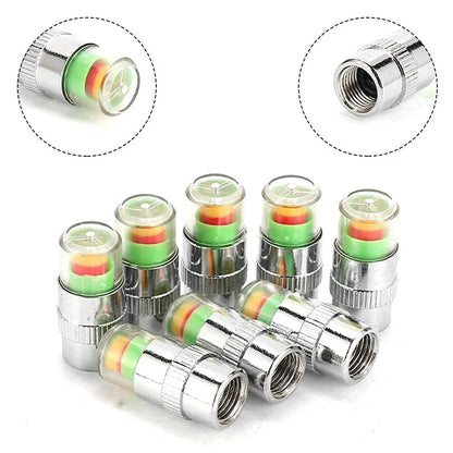 Valve Cap With Sensor Indicator, 3-Color Eye for Car