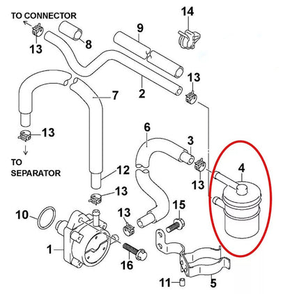 Set of 2 Fuel Filters for Johnson Evinrude 25-140 HP (Year Range Not Specified)