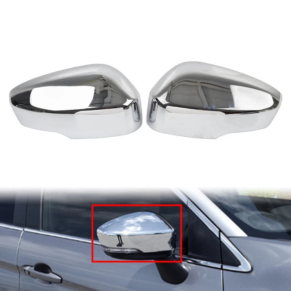 2X Chrome Rearview Mirror Cover Trim for Mitsubishi Eclipse Cross (2018–2020)