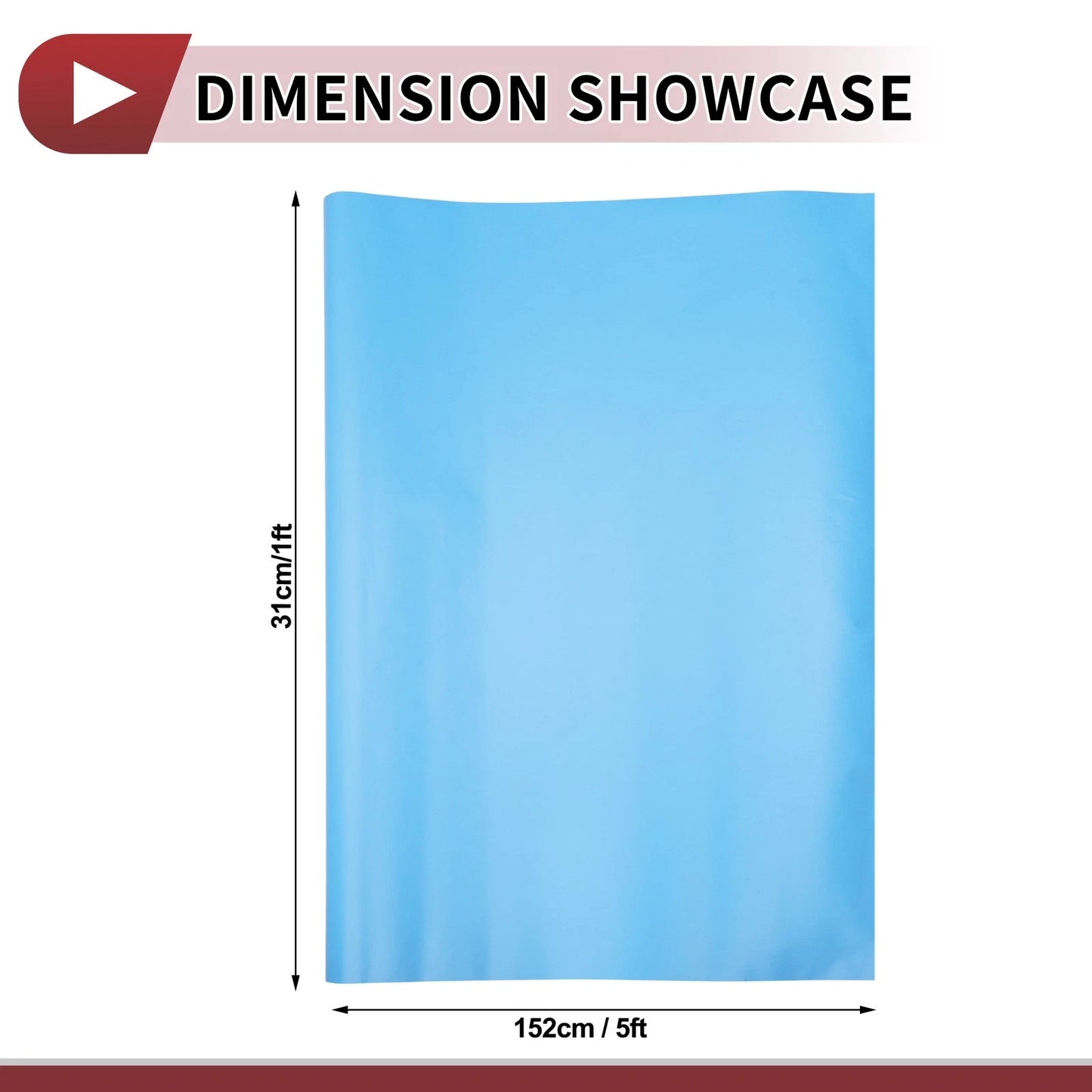 Matte Light Blue Vinyl Wrap Film 31x152cm for Universal Applications