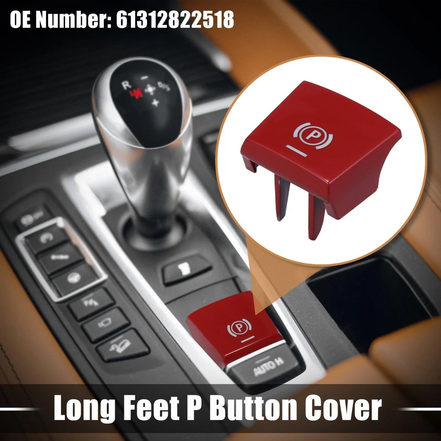 P Button Cover for BMW F01 F02 F12 F10 F07 F25 F26 Red