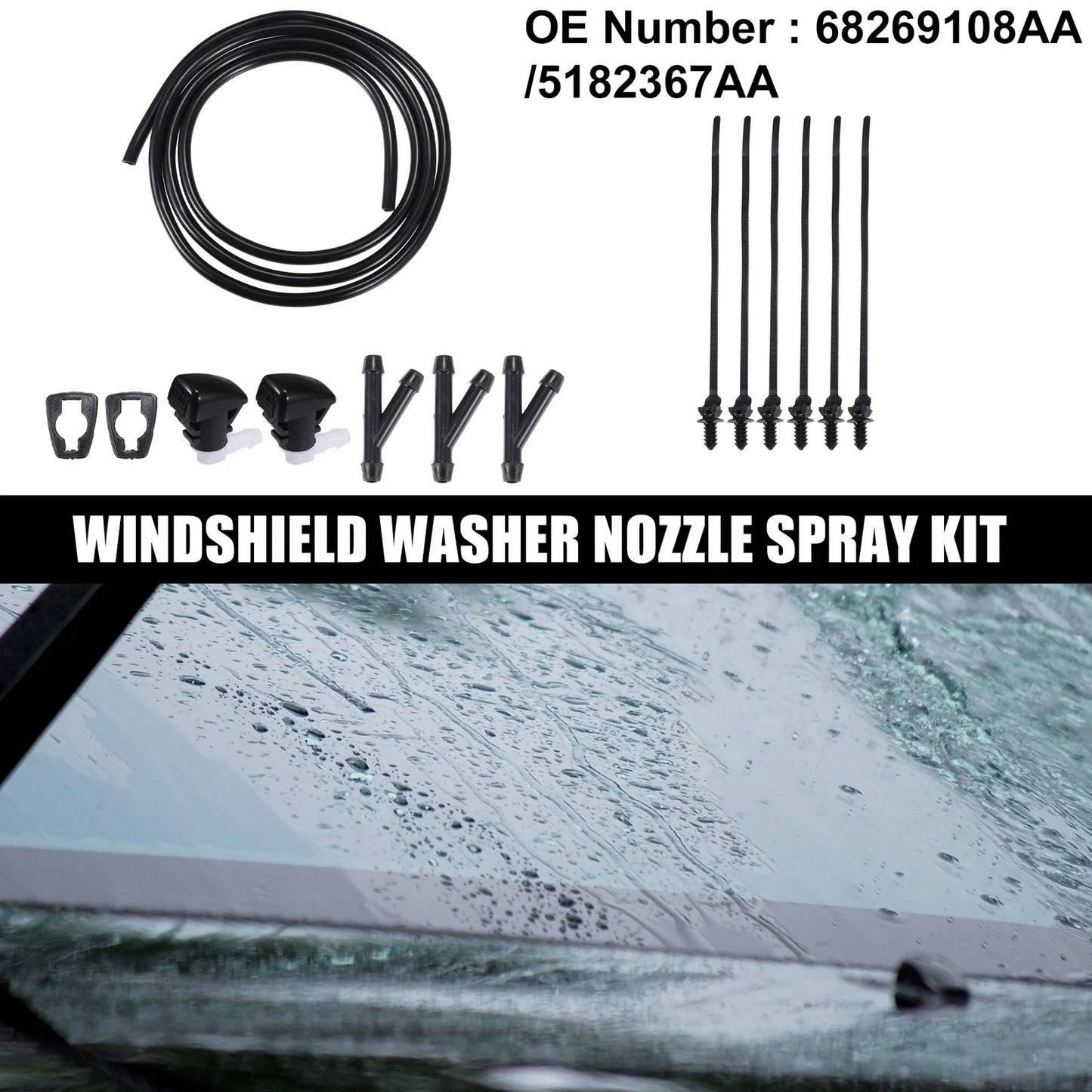 Windshield Washer Spray Nozzle Kit for Dodge Durango (2023)