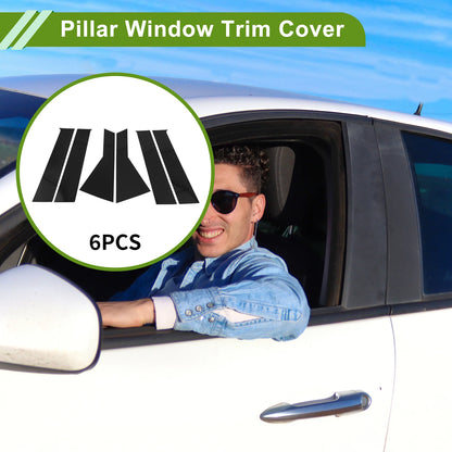 Set of 6 Pillar Window Trim for Dodge Journey (2009–2020) Black