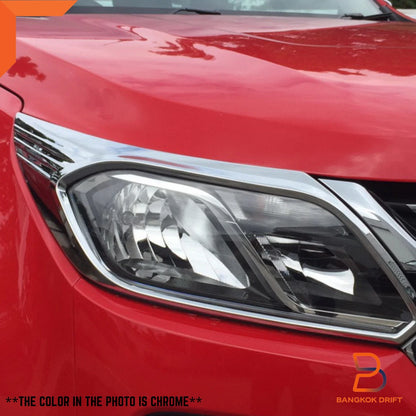 Matte Black Headlight Lamp Cover Trim for Holden Colorado Trailblazer (16-23)