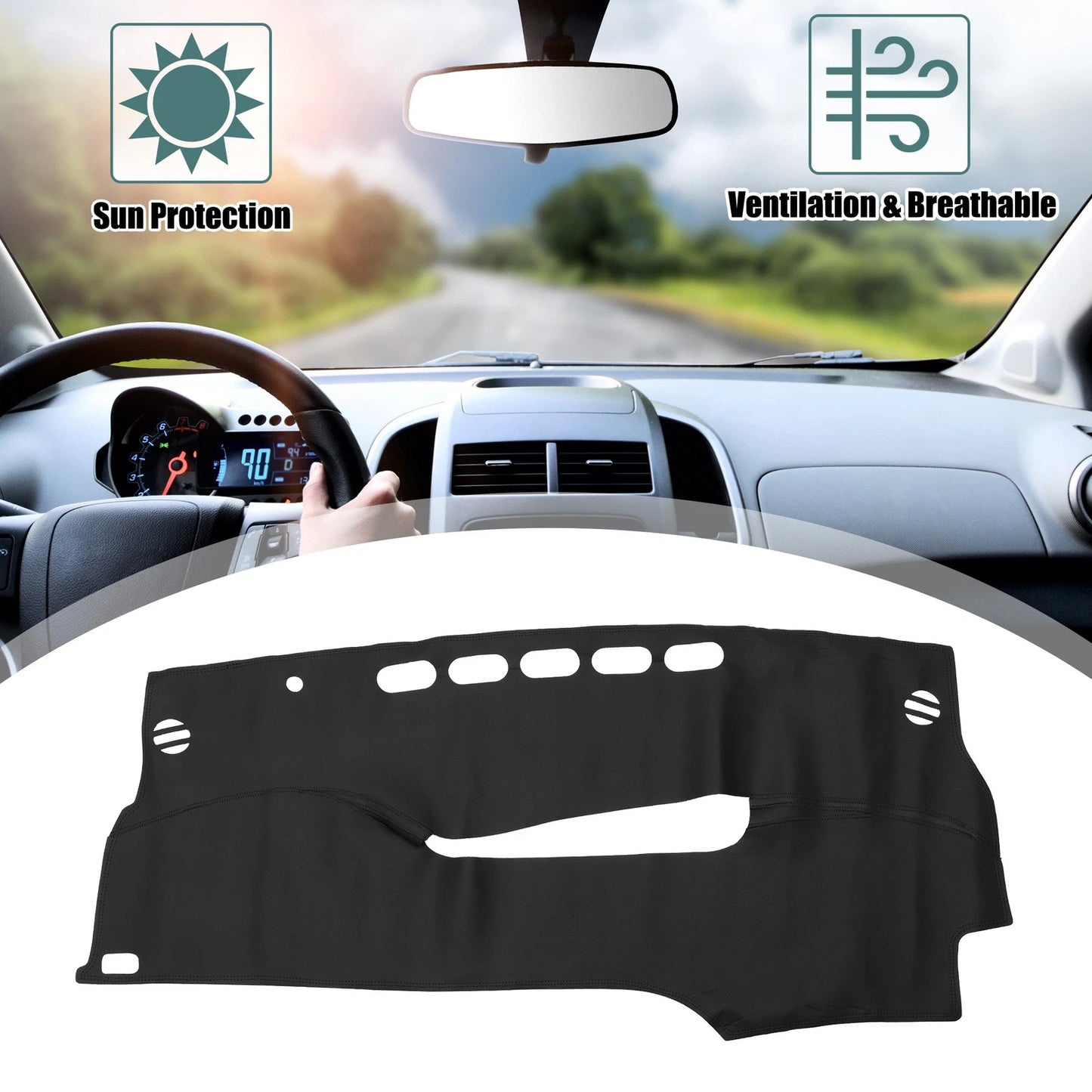 Dashboard Cover for Toyota Prius 30 Series (2009–2014) Faux Leather