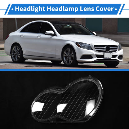 1 Pcs Headlight Lens Cover for Mercedes-Benz C-Class (2001–2017)