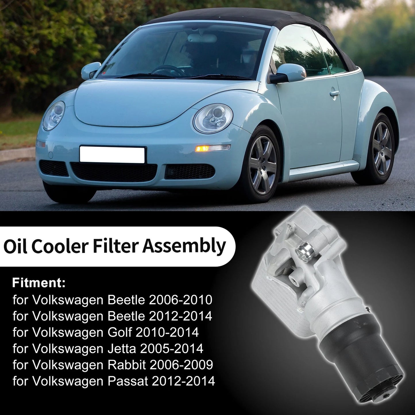 Oil Filter Housing with Sensor for VW Beetle Golf Rabbit (2006–2010)