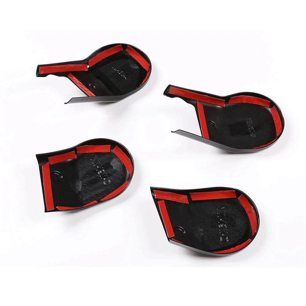 4 Pcs Glossy Black ABS Car Seat Base Cover Trim for Toyota Hilux (2015-2021)