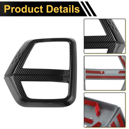 Fog Light Cover Trim Set of 2 for Chevrolet Colorado  Carbon Fiber Black