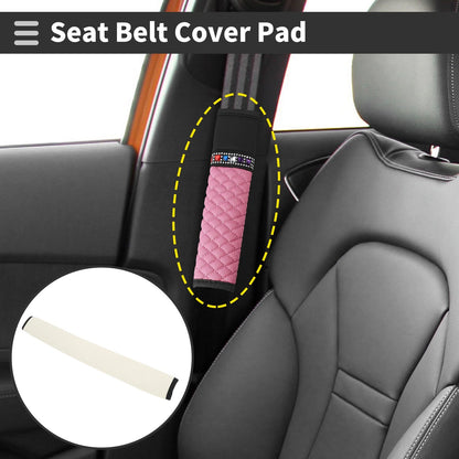 Beige Seat Belt Cover Pad for Universal Fit (50cm)