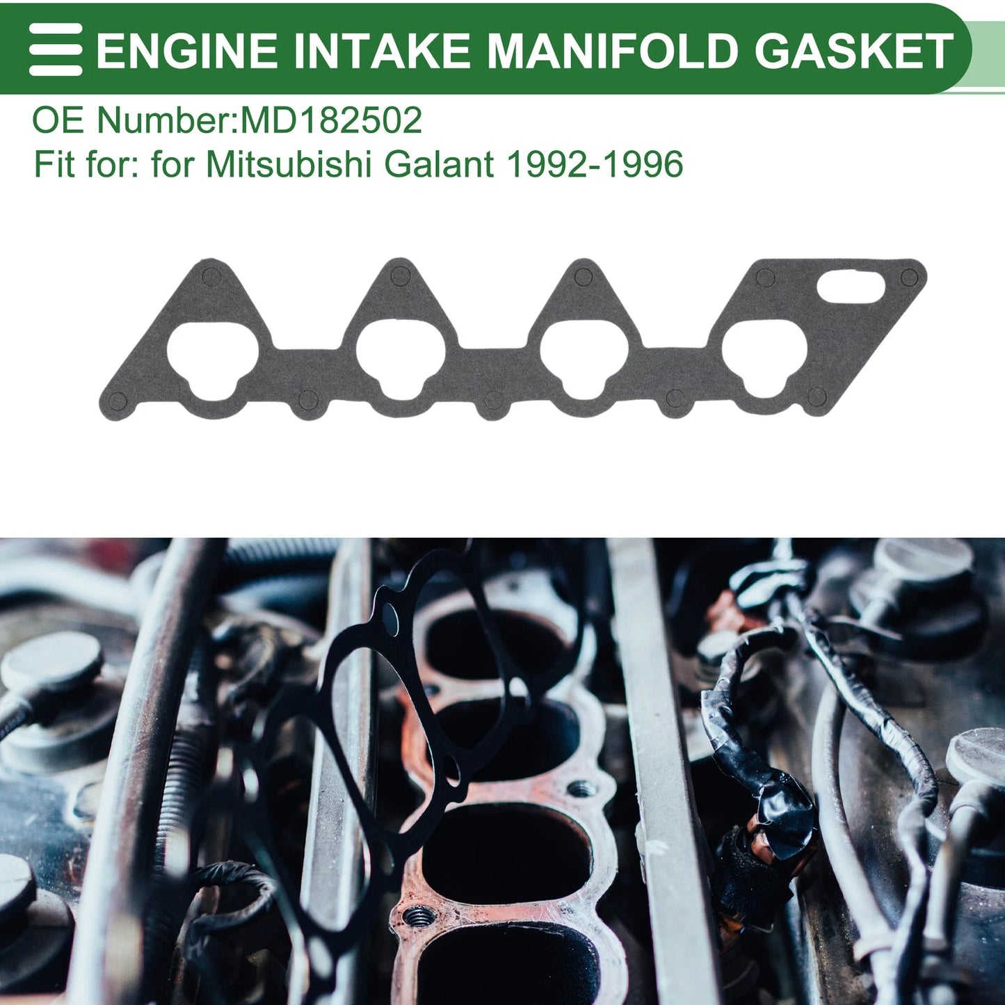 Engine Intake Manifold Gasket for Mitsubishi Galant (1992–1996) MD182502