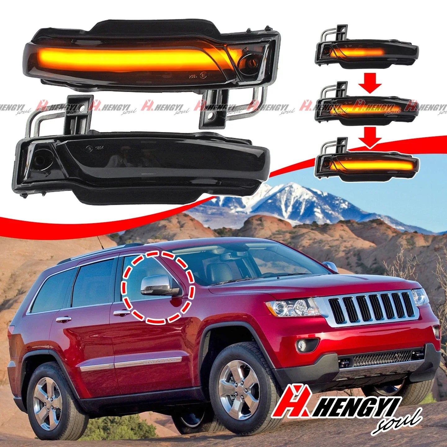Dynamic LED Mirror Turn Light for Jeep Grand Cherokee (11–20)