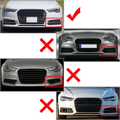 Right Front Bumper Lower Grille for Audi A6 C7 (2014-2018) Black Chrome
