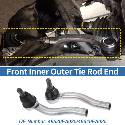 2pcs Front Outer Tie Rod End Links for Nissan Frontier (2005–2023) No. 48520EA025/48640EA025