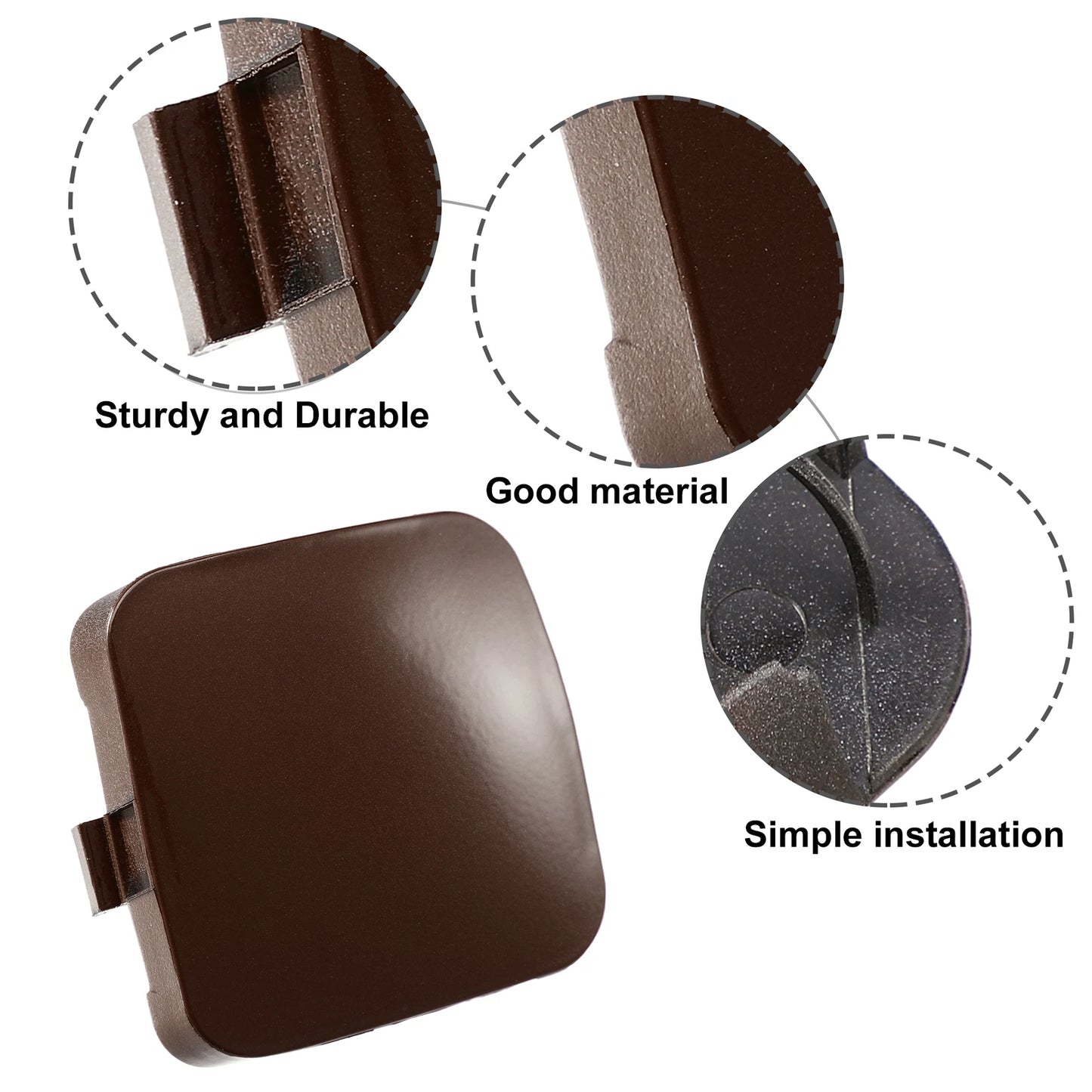 Tow Hook Cover for Toyota RAV4 (2013–2018) - Deep Brown