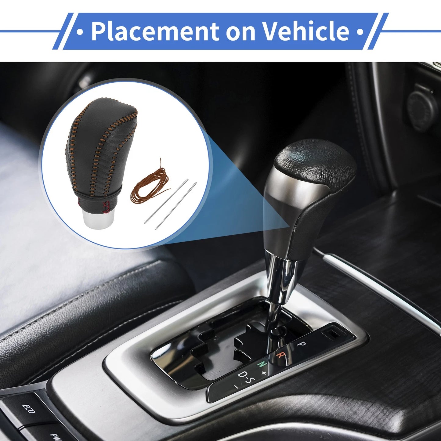 Gear Shift Knob Cover for Toyota Camry (2018–2023) Black Carbon Fiber